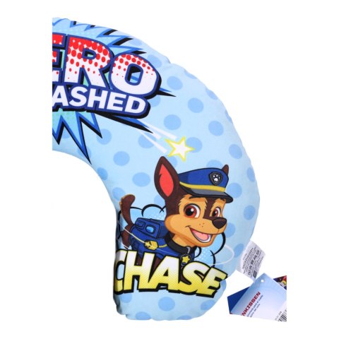 Zagłówek, Poduszka podróżna do fotelika samochodowego Psi Patrol - niebieska, 35x30 cm PRODUKT LICENCJONOWANY, ORYGINALNY