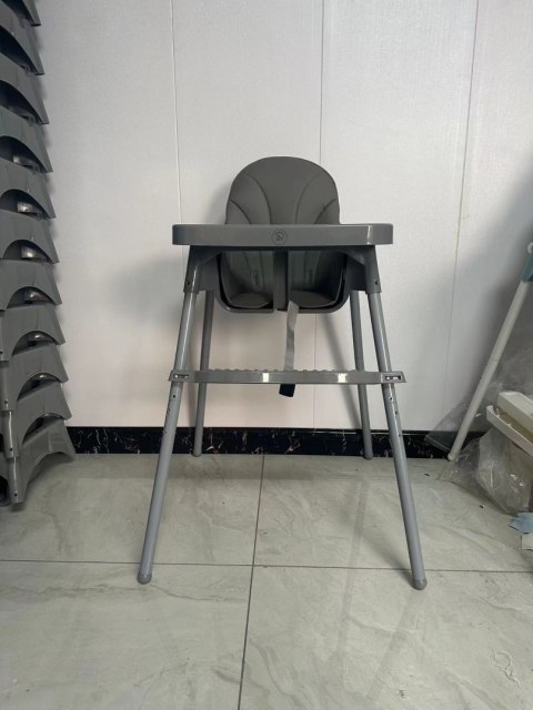 Krzesełko do karmienia regulowane - Kolor szary