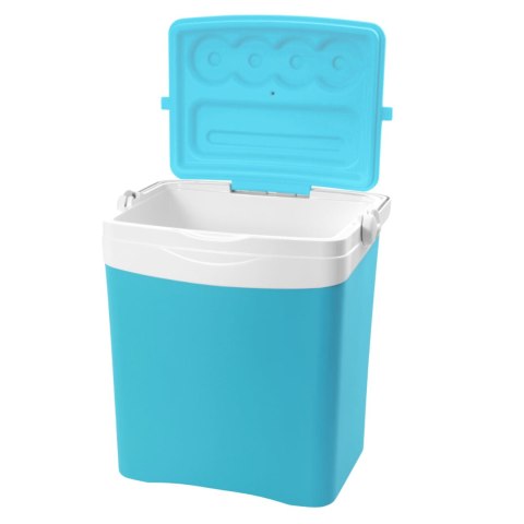 Lodówka turystyczna 25L KAMAI TROPIC na wkłady mrożące, turkusowa z białą rączką