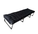 Składane łóżko turystyczne BIZNESOWE, polowe, kanadyjka PREMIUM - kolor czarny
