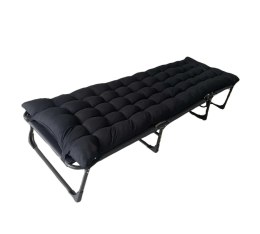 Składane łóżko turystyczne BIZNESOWE, polowe, kanadyjka PREMIUM - kolor czarny