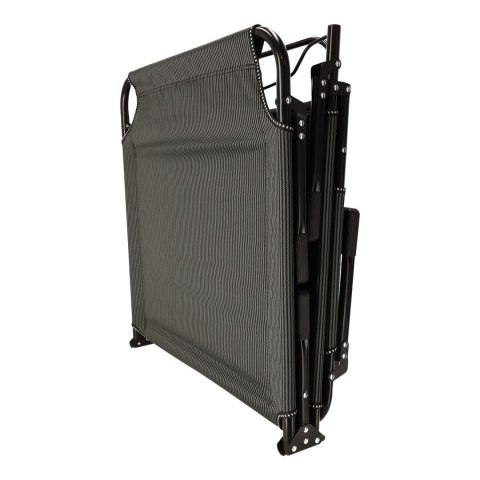 Składane łóżko turystyczne BIZNESOWE, polowe, kanadyjka PREMIUM - kolor czarny