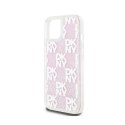 DKNY Liquid Glitter Multilogo - Etui iPhone 15 / 14 / 13 (różowy)