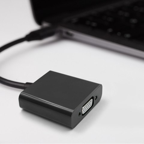 Qoltec Adapter przejściówka USB-C 3.1 | VGA | Full HD 1080P | MHL