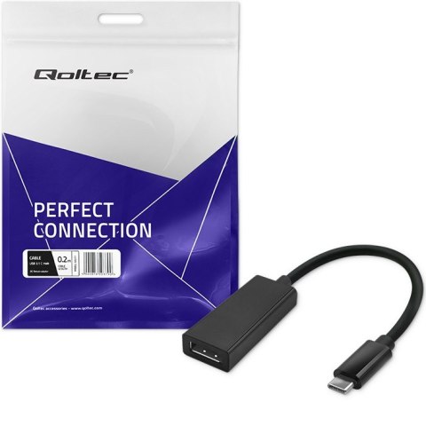 Qoltec Adapter przejściówka USB-C 3.1 | Displayport | 4K | MHL