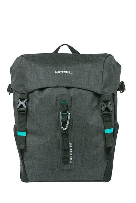 Sakwa pojedyncza BASIL DISCOVERY 365D SINGLE PANNIER BAG L 20L, Hook On System, wodoodporna black melee (NEW).