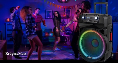 Aktywna kolumna głośnikowa (z 2 mikrofonami bezprzewodowymi UHF, SD, Bluetooth, FM, USB, LED) 60 Watt