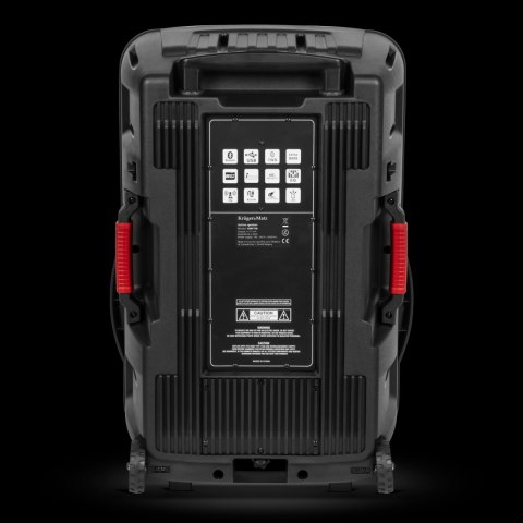 Aktywna kolumna głośnikowa (z 2 mikrofonami bezprzewodowymi UHF, SD, Bluetooth, FM, USB, LED) 60 Watt