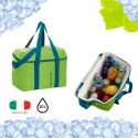 Torba termiczna Kamai Gio Style na ramię, zielona, z kieszenią boczną i uchwytem do noszenia, pojemność 30L