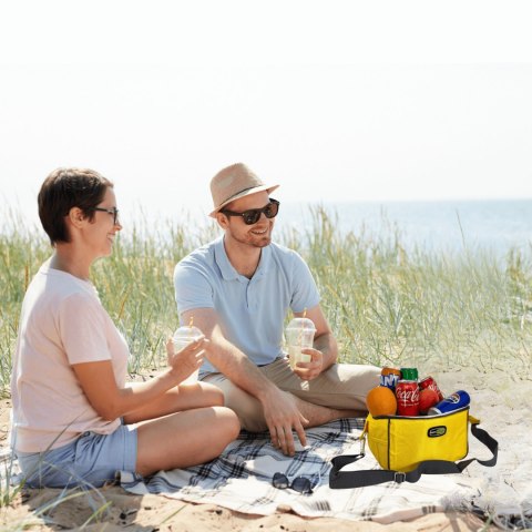 Torba lunchowa Kamai Gio Style na ramię, żółta, pojemność 7L