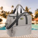 Torba termiczna Kamai Gio Style na ramię, pastelowy szary, z kieszeniami i rączką do noszenia, pojemność 33L