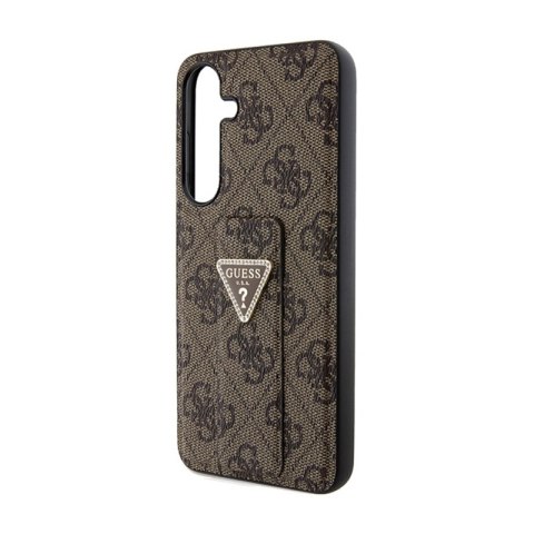 Guess Grip Stand 4G Triangle Strass Logo - Etui Samsung Galaxy S24 (brązowy)