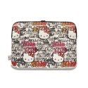 Hello Kitty Zip PU Tags Graffiti Sleeve - Etui na notebooka 13" / 14" (beżowy)