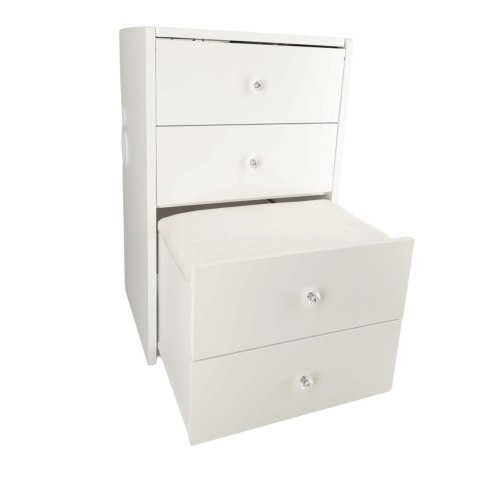 Nowoczesna toaletka SMART kosmetyczna szafka nocna 50 cm - biała