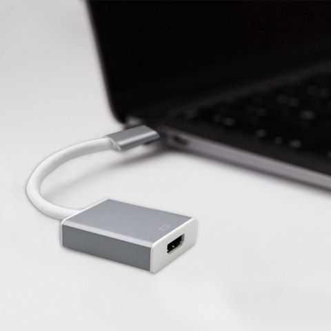 Qoltec Adapter przejściówka USB-C 3.1 | HDMI | 4K | MHL | Aluminiowy