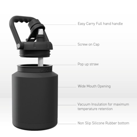 ASOBU Butelka termiczna MINI JUG BLACK, 975ml