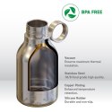 ASOBU Butelka termiczna STAINLESS z miską dla psa biała, 975ml