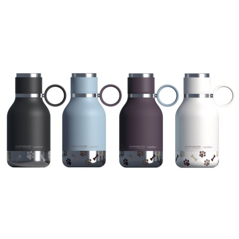 ASOBU Butelka termiczna STAINLESS z miską dla psa biała, 975ml