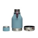 ASOBU Butelka termiczna STAINLESS z miską dla psa niebieska, 975ml