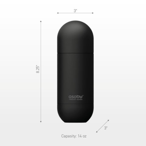 ASOBU Butelka termiczna ORB WHITE, 420ml