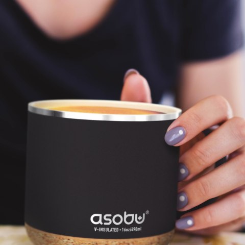 ASOBU Kubek termiczny INFINITE MUG BLACK, 470ml