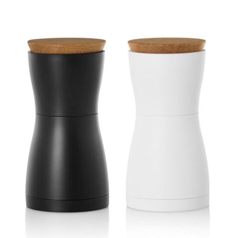 Zestaw młynków do pieprzu i soli TWIN czarno biały