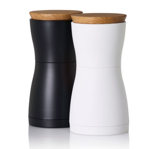 Zestaw młynków do pieprzu i soli TWIN czarno biały