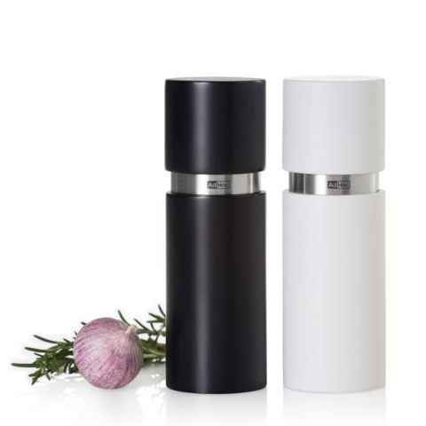 Zestaw młynków do pieprzu lub soli Textura S biało-czarny