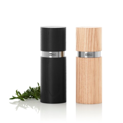 Zestaw młynków jesionowych do pieprzu i soli Textura XS jasny/ciemny