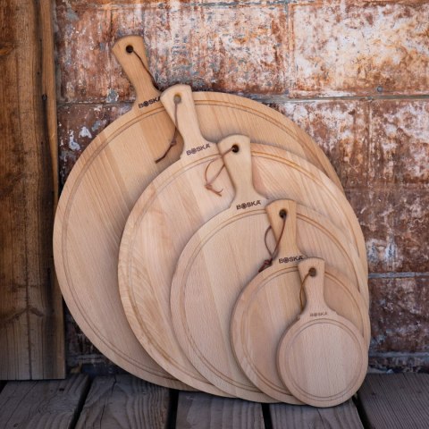 Deska do serwowania okrągła Amigo L buk