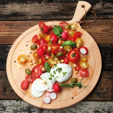 Deska do serwowania okrągła Amigo L buk