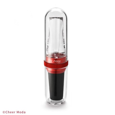 Napowietrzacz i nalewak do wina Submarine czerwony