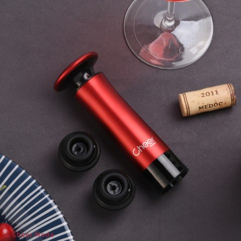 Pompka próżniowa z 4 korkami Treeplet czerwona