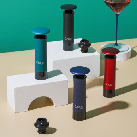 Pompka próżniowa z 4 korkami Treeplet czerwona