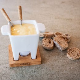 Zestaw Tapas Fondue biały, poj. 200ml, dąb