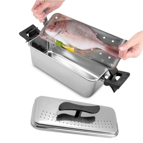 Garnek do szparagów z koszem