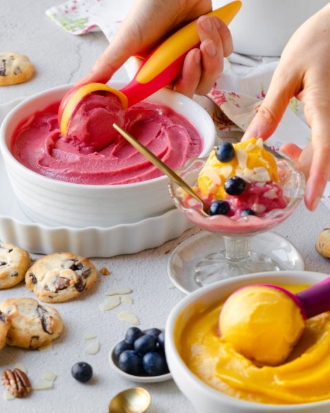 Łyżka do lodów żółta