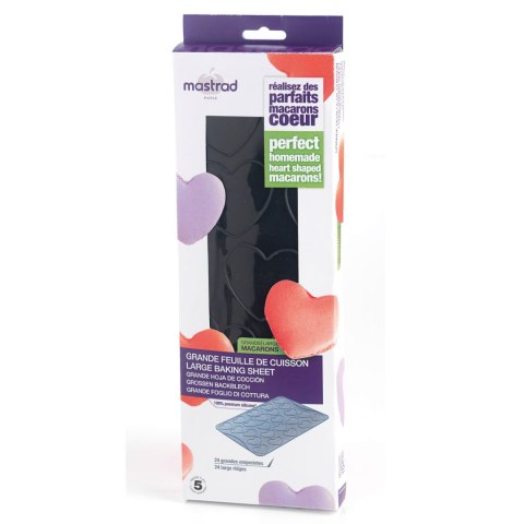 Mata silikonowa do makaroników, serca