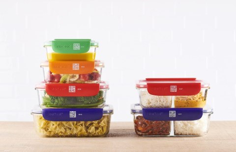 Pojemnik Smart szklany S 640ml pomarańcz