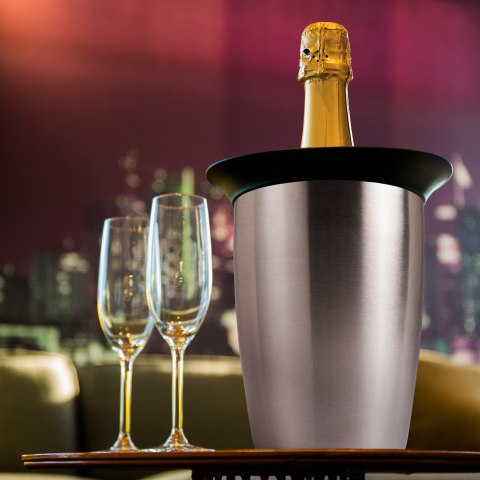 Aktywny schładzacz do szampana Elegant - stalowy