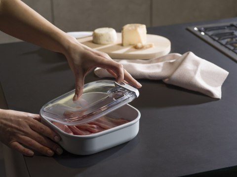 Pojemnik PULL BOX kwadratowy 1L niebieski