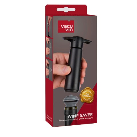 Pompka do wina czarna (o.p.: pompka i 2 korki)