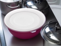 Zestaw 3 fioletowych misek z przykrywkami