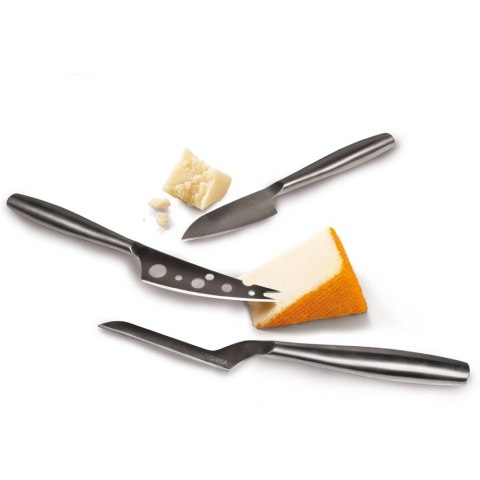 Zestaw 3 noży do sera Copenhagen, stal nierdzewna