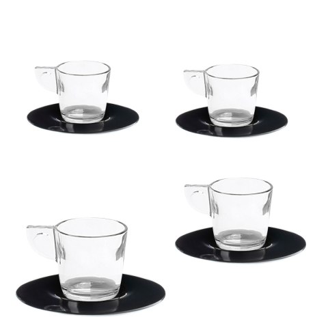 Zestaw 4 filiżanek do kawy czarny