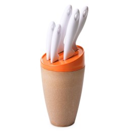 Zestaw noży w bloku pomarańczowy