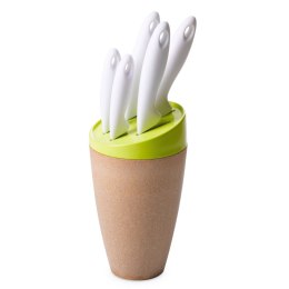 Zestaw noży w bloku zielony