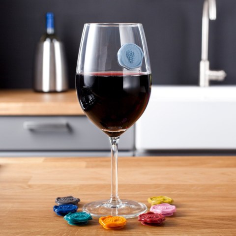 Znaczki na szklanki i kieliszki Klasyczne Winogrona (8szt)