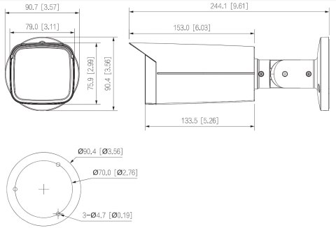 KAMERA AHD, HD-CVI, HD-TVI, PAL HAC-HFW2802TU-Z-A-27135-S2-DIP 8.3 Mpx 2.7 ... 13.5 mm - MOTOZOOM DAHUA