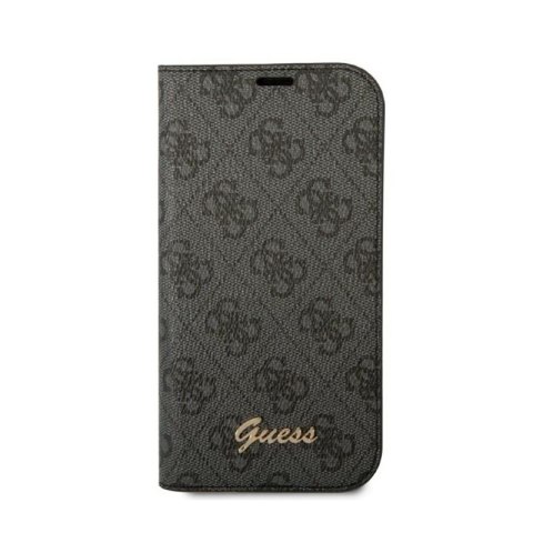 Guess 4G Metal Camera Outline Booktype Case - Etui iPhone 14 Pro (czarny)